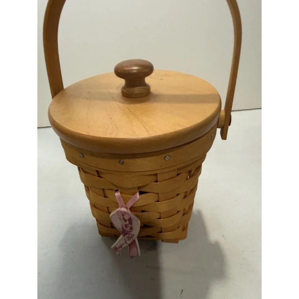 Longaberger American Cancer “Hope” Pen Pal Basket 2001